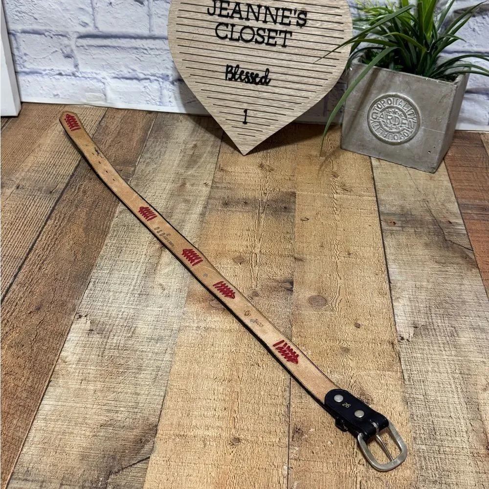 D&D farm and ranch youth‎ western black leather belt 26